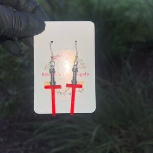 Star Wars Kylo Ren Lightsaber dangling earrings